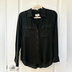 Lou & Grey Evergreen Silk Shirt